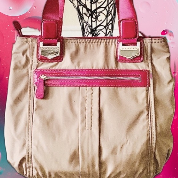 Brighton Khaki and Pink Tote Bag - Picture 10 of 10
